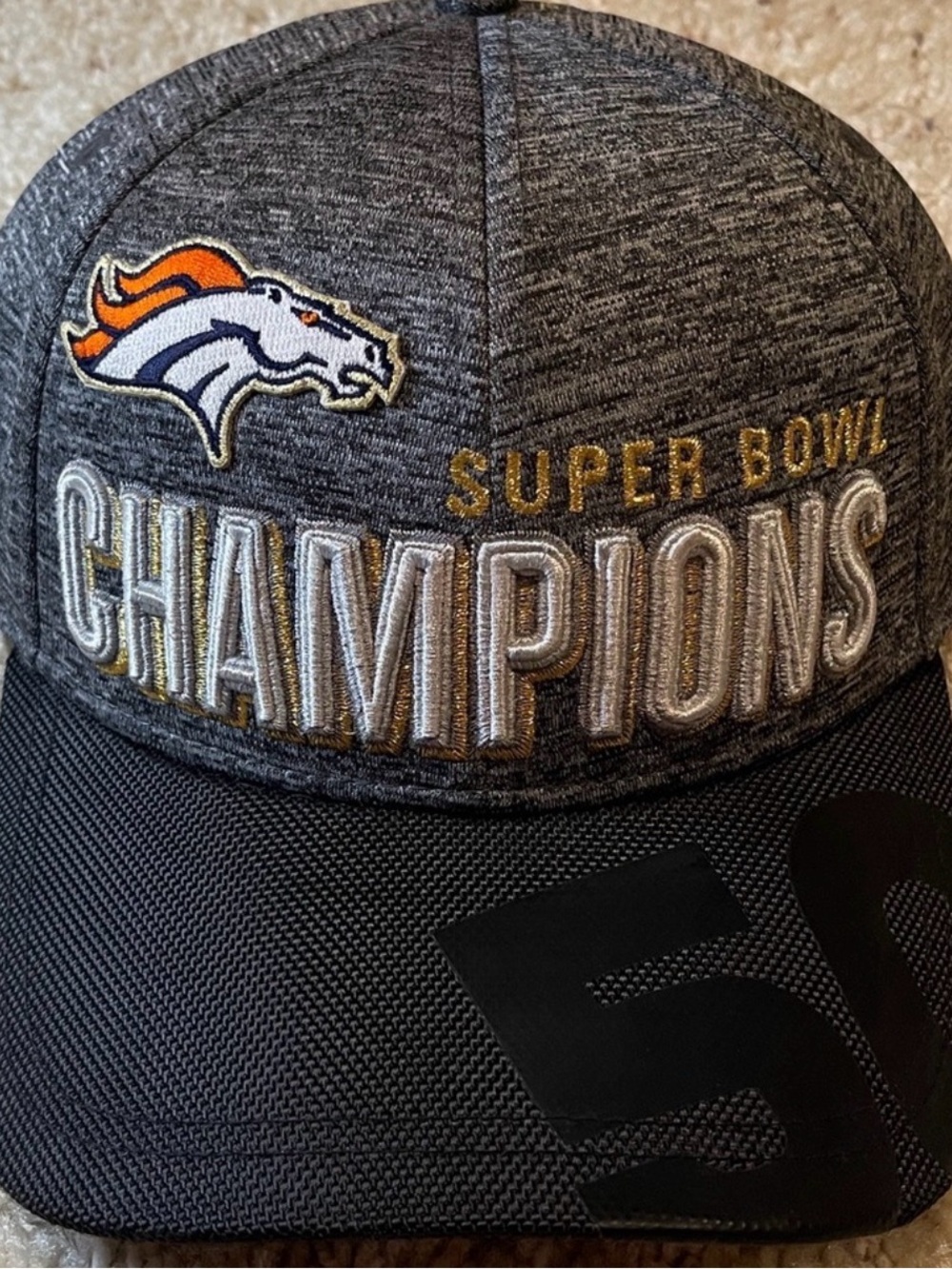 Denver Broncos Gray Super Bowl Champions Hat
